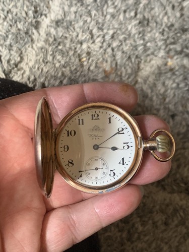 Waltham 9ct gold - full, hunter