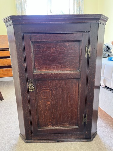 Georgian oak corner cupboard - georgian,