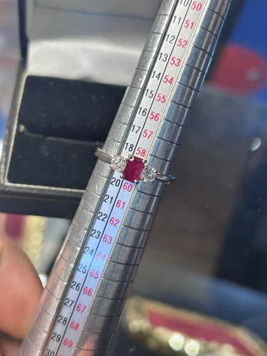 18ct white gold ruby and - 18ct,