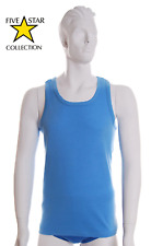 Mens Blue Vests 100% Cotton