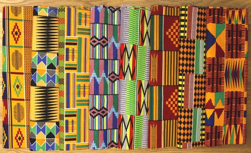 Kente print fabrics - print,