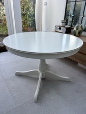 White Round Extendable Dining