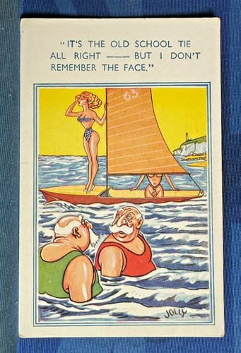 Saucy comic postcard 1950s - comic,