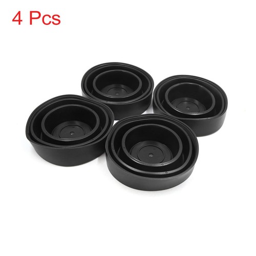 Universal 4pcs black - black, rubber