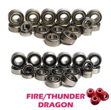 Bearing Set for TAMIYA FIRE THUNDER SAINT DRAGON 22 COMPLETE RUBBER/METAL NUTS