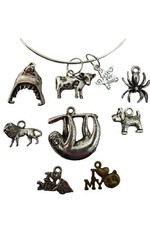 SILVER EXPANDER BRACELET Animal Design Dog Cat Bunny Horse Bull * Huge Choice *