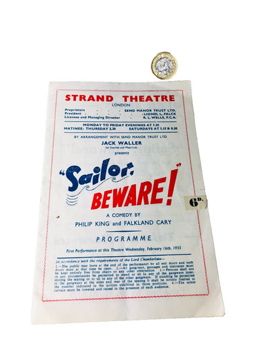 Theatre programme sailor - theatre,