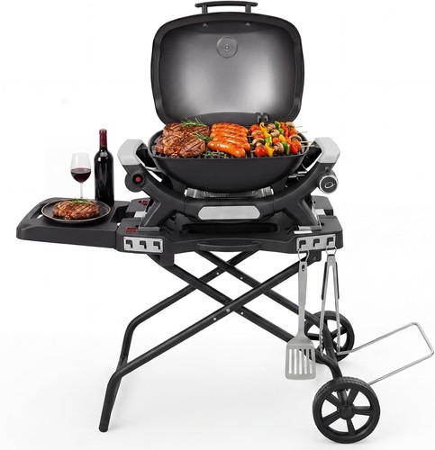 Folding grill stand - folding,