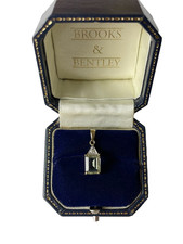 Prasiolite and Diamond Pendant