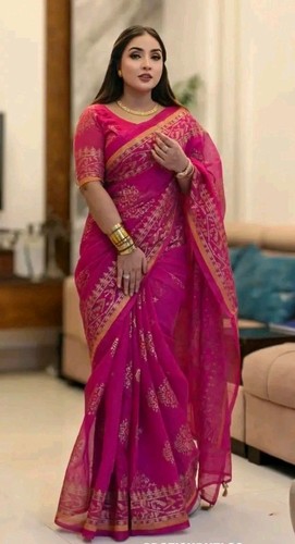 Women jamdani silk - women's, saree