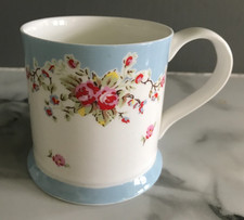 Cath Kidston Queens Bone China Mug - Pink Rose Pattern