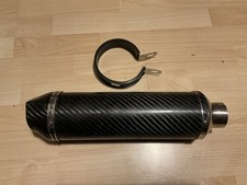 SP Engineering Slip On Exhaust  Carbon Fibre Round 