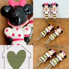 Disney Minnie Mouse Farmer Corn on the Cob Skewers Holders Set of four 1988