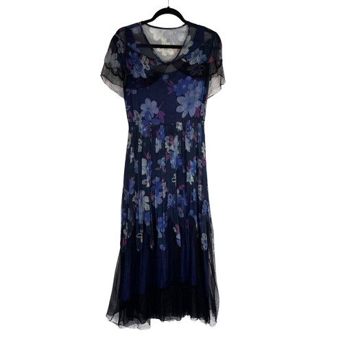 Antique 1920s navy - antique, floral