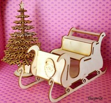 Wooden Christmas Tree Santa