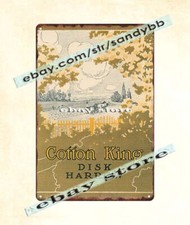 1910s otton King disk harrows barns agricultural tools tin sign decoration