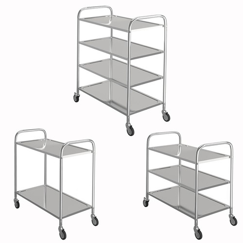 Stainless steel trolley cart - stainless,