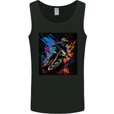 A Motocross Rider MotoX Dirt Bike Motorsports Mens Vest Tank Top