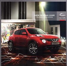 Nissan Juke Specifications 2011-12 UK Market Brochure Visia Acenta Tekna 