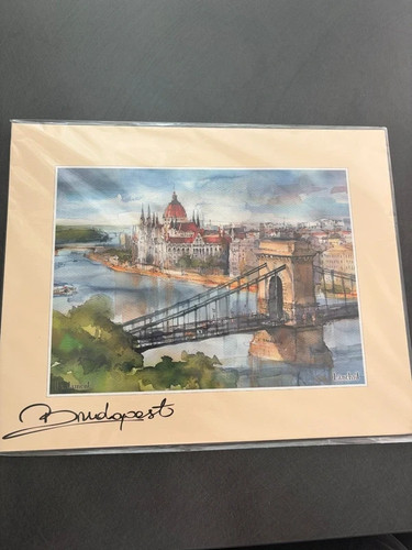 Budapest watercolour art print - watercolour,
