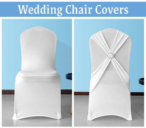 White stretch chair cover - white,