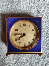 Vintage Kienzle 8 Day, Blue Quartz travel alarm clock