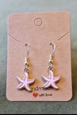 Pink Starfish Earrings,Summer