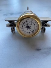 Miniature Carlo Orsini Airplane Quartz Desk Clock