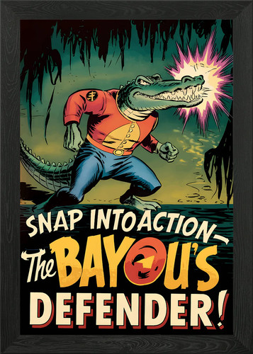 Bayou defender comic framed - bayou's,