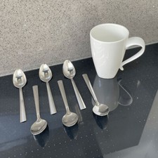 6 PC Coffee Latte Spoons Stainless Steel Spoons Ice Cream spoons Small Teaspoons