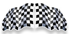 Checked Flag Stickers - F1 F2