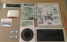 KAWASAKI H2 750 H2C 750 1975 CAUTION WARNING DECAL SET