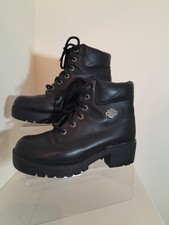 Women's HARLEY DAVIDSON black Motorcycle Boots Size 5