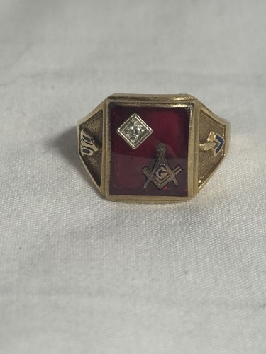 Gothic masonic ring size 75 - masonic,