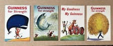 Vintage Guinness Postcards Set Of 4 Unposted
