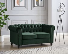 Velvet Sofa Chesterfield 2 3
