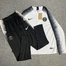 Psg Tracksuit White Black Mens