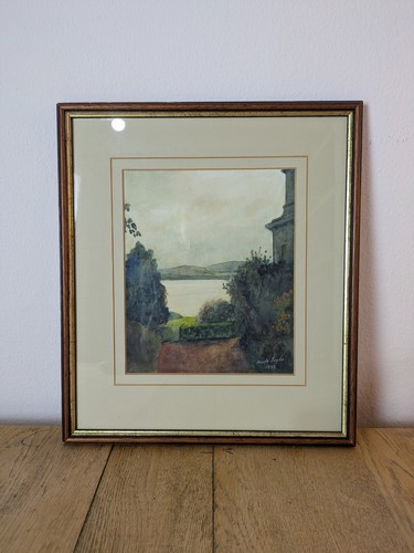Framed watercolor painting - framed,