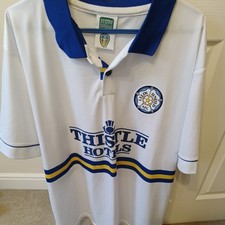 Leeds United FC 1993-95 Home football Shirt - XXL - Retro Score Draw mens retro
