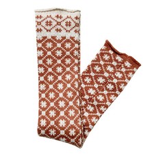 Lemon Norwegian Fair Isle Leg Warmers Soft Cozy Knit Winter