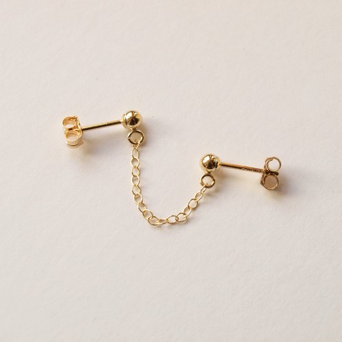 Gold filled double lobe - gold,