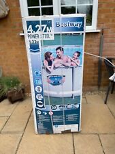 Bestway 14ft Round Power Steel Swimming Pool/4.27m x 1.22m/Pump/Ladder/Cover