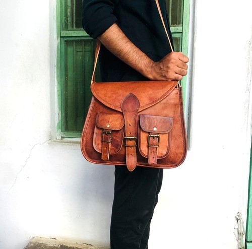 Bag messenger leather shoulder - leather,