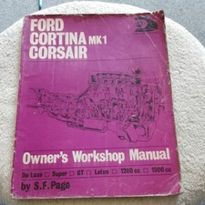 Ford Cortina MK1  Corsair 1200 1500 (1962-1966) Haynes Workshop Manual inc Lotus