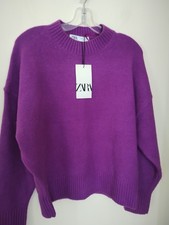 Zara Purple Knit Jumper Size