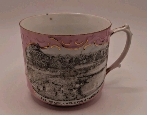 Pink lustre ware souvenir - lustre,