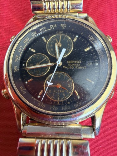 Vtg seiko world timer alarm - vtg,