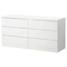 New IKEA MALM Chest of 6 Drawers 160x78cm Bedroom Furniture Storage Unit System