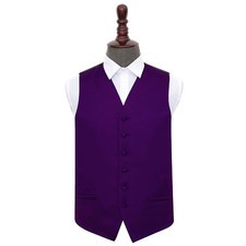 Mens Waistcoat Satin Plain