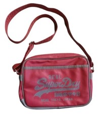 Ladies Superdry Mini Alumni Bag - Punk Pink/Ash Grey Mint